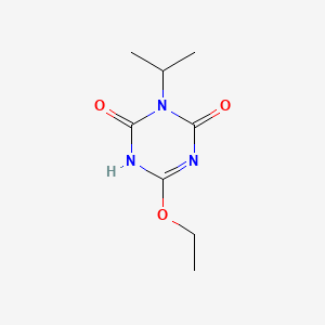 molecular formula C8H13N3O3 B13124957 1,3,5-Triazine-2,4(1H,3H)-dione, 6-ethoxy-3-(1-methylethyl)- CAS No. 40943-47-3