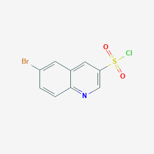 molecular formula C9H5BrClNO2S B13124958 6-Bromoquinoline-3-sulfonylchloride 