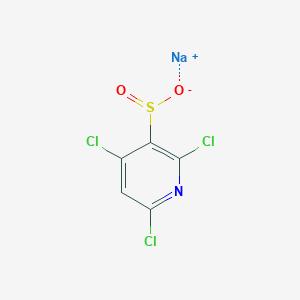 molecular formula C5HCl3NNaO2S B13124977 Sodium 2,4,6-trichloropyridine-3-sulfinate 