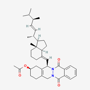 [(7R,9R)-7-[(E)-[(1R,3aS,7aR)-1-[(E,2R,5R)-5,6-dimethylhept-3-en-2-yl]-7a-methyl-2,3,3a,5,6,7-hexahydro-1H-inden-4-ylidene]methyl]-5,14-dioxo-7,8,9,10,11,12-hexahydrophthalazino[2,3-b]phthalazin-9-yl] acetate