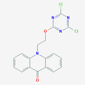 10-(2-((4,6-Dichloro-1,3,5-triazin-2-yl)oxy)ethyl)acridin-9(10H)-one