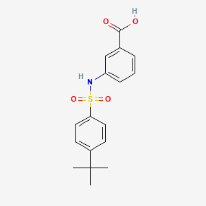 molecular formula C17H19NO4S B1312502 3-((4-(叔丁基)苯基)磺酰胺基)苯甲酸 CAS No. 881819-36-9