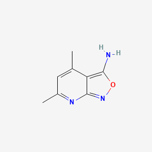 molecular formula C8H9N3O B1312504 4,6-二甲基异恶唑并[3,4-b]吡啶-3-胺 CAS No. 670246-33-0