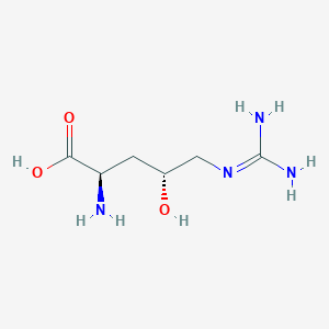 molecular formula C6H14N4O3 B13125055 rel-(2R,4R)-2-Amino-5-guanidino-4-hydroxypentanoic acid 