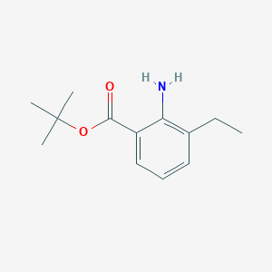 molecular formula C13H19NO2 B13125075 tert-Butyl 2-amino-3-ethylbenzoate 