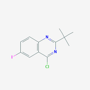 molecular formula C12H12ClIN2 B13125111 2-(tert-Butyl)-4-chloro-6-iodoquinazoline 