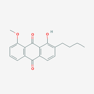 molecular formula C19H18O4 B13125145 2-Butyl-1-hydroxy-8-methoxyanthracene-9,10-dione CAS No. 139582-75-5