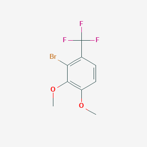 molecular formula C9H8BrF3O2 B13125155 2-Bromo-3,4-dimethoxy-1-(trifluoromethyl)benzene 