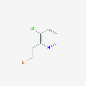 molecular formula C7H7BrClN B13125173 2-(2-Bromoethyl)-3-chloropyridine 