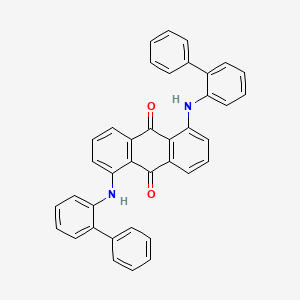 molecular formula C38H26N2O2 B13125243 1,5-Bis[([1,1'-biphenyl]-2-yl)amino]anthracene-9,10-dione CAS No. 116164-46-6