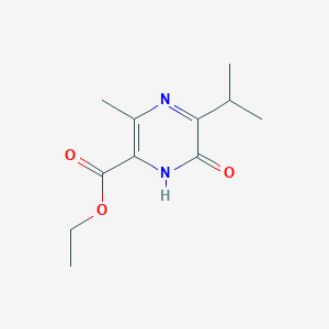 molecular formula C11H16N2O3 B13125251 Ethyl 6-hydroxy-5-isopropyl-3-methylpyrazine-2-carboxylate 