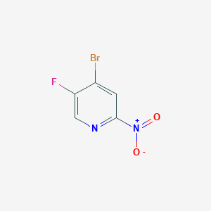 molecular formula C5H2BrFN2O2 B13125287 4-Bromo-5-fluoro-2-nitropyridine 