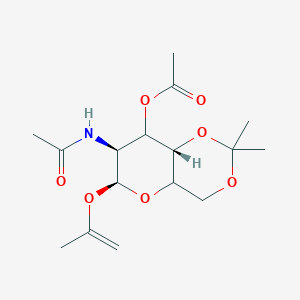 [(6S,7S,8aS)-7-acetamido-2,2-dimethyl-6-prop-1-en-2-yloxy-4,4a,6,7,8,8a-hexahydropyrano[3,2-d][1,3]dioxin-8-yl] acetate