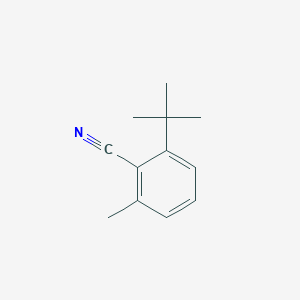 molecular formula C12H15N B13125311 2-(Tert-butyl)-6-methylbenzonitrile 