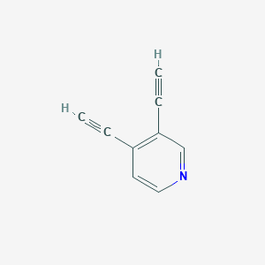 molecular formula C9H5N B13125347 3,4-Diethynylpyridine 