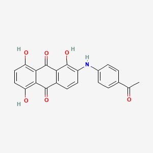 molecular formula C22H15NO6 B13125359 2-(4-Acetylanilino)-1,5,8-trihydroxyanthracene-9,10-dione CAS No. 61548-27-4