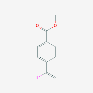 molecular formula C10H9IO2 B13125369 Methyl 4-(1-iodoethenyl)benzoate 