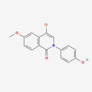 molecular formula C16H12BrNO3 B13125376 4-Bromo-2-(4-hydroxyphenyl)-6-methoxyisoquinolin-1(2h)-one 