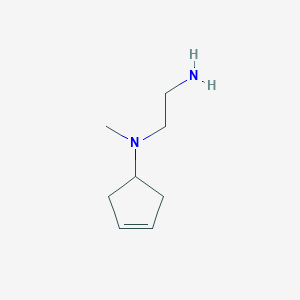 molecular formula C8H16N2 B13125385 N1-(Cyclopent-3-en-1-yl)-N1-methylethane-1,2-diamine 