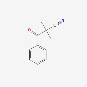 molecular formula C11H11NO B13125390 2,2-Dimethyl-3-oxo-3-phenylpropanenitrile 