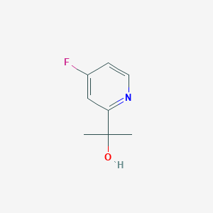 molecular formula C8H10FNO B13125392 2-(4-Fluoropyridin-2-yl)propan-2-ol 