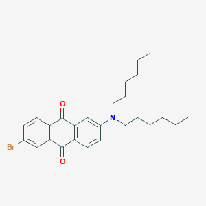 molecular formula C26H32BrNO2 B13125396 2-Bromo-6-(dihexylamino)anthracene-9,10-dione CAS No. 919992-00-0