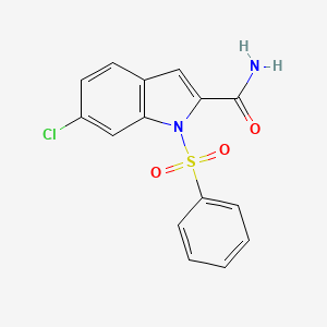 6-Chloro-1-(phenylsulfonyl)-1H-indole-2-carboxamide