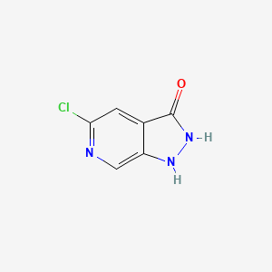 molecular formula C6H4ClN3O B13125420 5-Chloro-1H-pyrazolo[3,4-c]pyridin-3(2H)-one 