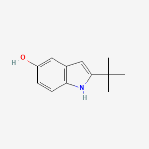 molecular formula C12H15NO B13125471 2-(tert-Butyl)-1H-indol-5-ol 