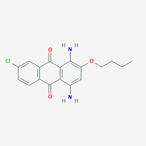 molecular formula C18H17ClN2O3 B13125475 1,4-Diamino-2-butoxy-7-chloroanthracene-9,10-dione CAS No. 88605-48-5