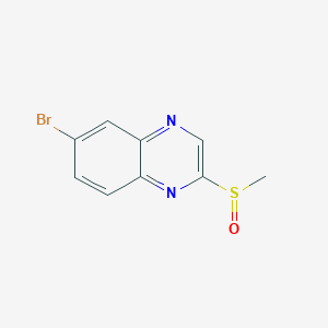 molecular formula C9H7BrN2OS B13125491 6-Bromo-2-(methylsulfinyl)quinoxaline 