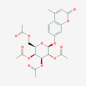 molecular formula C24H26O12 B131255 2H-1-Benzopyran-2-one, 4-methyl-7-((2,3,4,6-tetra-O-acetyl-beta-D-galactopyranosyl)oxy)- CAS No. 6160-79-8