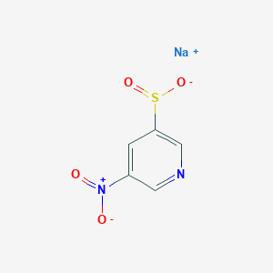 molecular formula C5H3N2NaO4S B13125502 Sodium 5-nitropyridine-3-sulfinate 