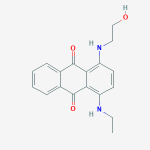 molecular formula C18H18N2O3 B13125503 1-(Ethylamino)-4-((2-hydroxyethyl)amino)anthracene-9,10-dione CAS No. 61734-59-6