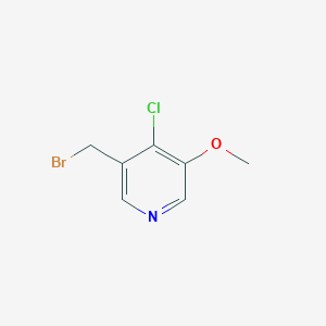 molecular formula C7H7BrClNO B13125505 3-(Bromomethyl)-4-chloro-5-methoxypyridine 