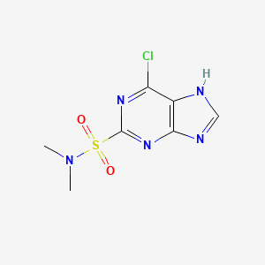 B13125517 6-chloro-N,N-dimethyl-9H-purine-2-sulfonamide CAS No. 89695-09-0