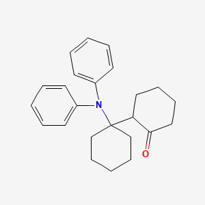 molecular formula C24H29NO B13125526 1'-(Diphenylamino)[1,1'-bi(cyclohexane)]-2-one CAS No. 140679-53-4