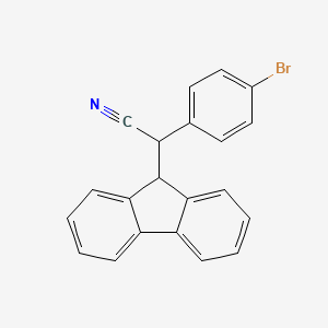 molecular formula C21H14BrN B13125527 (4-Bromophenyl)(9h-fluoren-9-yl)acetonitrile CAS No. 19656-52-1