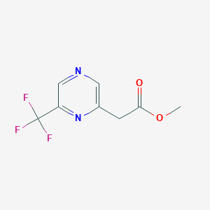 molecular formula C8H7F3N2O2 B13125537 Methyl2-(6-(trifluoromethyl)pyrazin-2-yl)acetate 