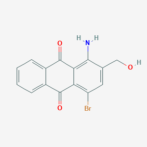 molecular formula C15H10BrNO3 B13125560 1-Amino-4-bromo-2-(hydroxymethyl)anthraquinone CAS No. 24094-46-0