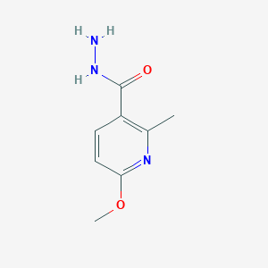 molecular formula C8H11N3O2 B13125581 6-Methoxy-2-methylnicotinohydrazide 