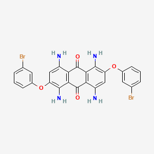 molecular formula C26H18Br2N4O4 B13125643 1,4,5,8-Tetraamino-2,6-bis(3-bromophenoxy)anthracene-9,10-dione CAS No. 83426-56-6