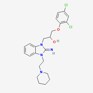 1-(2,4-dichlorophenoxy)-3-{2-imino-3-[2-(piperidin-1-yl)ethyl]-2,3-dihydro-1H-benzimidazol-1-yl}propan-2-ol