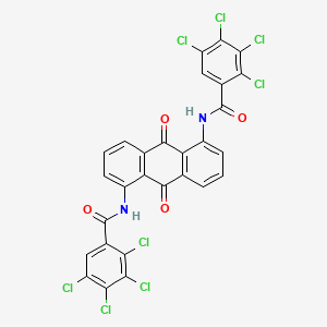 molecular formula C28H10Cl8N2O4 B13125664 Benzamide, N,N'-(9,10-dihydro-9,10-dioxo-1,5-anthracenediyl)bis[2,3,4,5-tetrachloro- CAS No. 27685-83-2