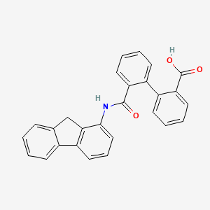 molecular formula C27H19NO3 B13125681 2'-[(9H-Fluoren-1-yl)carbamoyl][1,1'-biphenyl]-2-carboxylic acid CAS No. 25698-62-8