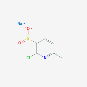 molecular formula C6H5ClNNaO2S B13125684 Sodium 2-chloro-6-methylpyridine-3-sulfinate 