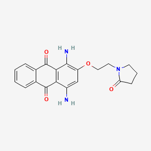 molecular formula C20H19N3O4 B13125690 1,4-Diamino-2-(2-(2-oxopyrrolidin-1-yl)ethoxy)anthracene-9,10-dione CAS No. 65161-38-8