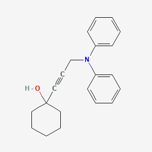 molecular formula C21H23NO B13125691 1-[3-(Diphenylamino)prop-1-yn-1-yl]cyclohexan-1-ol CAS No. 65910-24-9