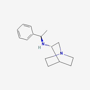 molecular formula C15H22N2 B13125707 (3S)-N-[(1R)-1-phenylethyl]-1-azabicyclo[2.2.2]octan-3-amine 