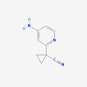 molecular formula C9H9N3 B13125735 1-(4-Aminopyridin-2-yl)cyclopropane-1-carbonitrile 